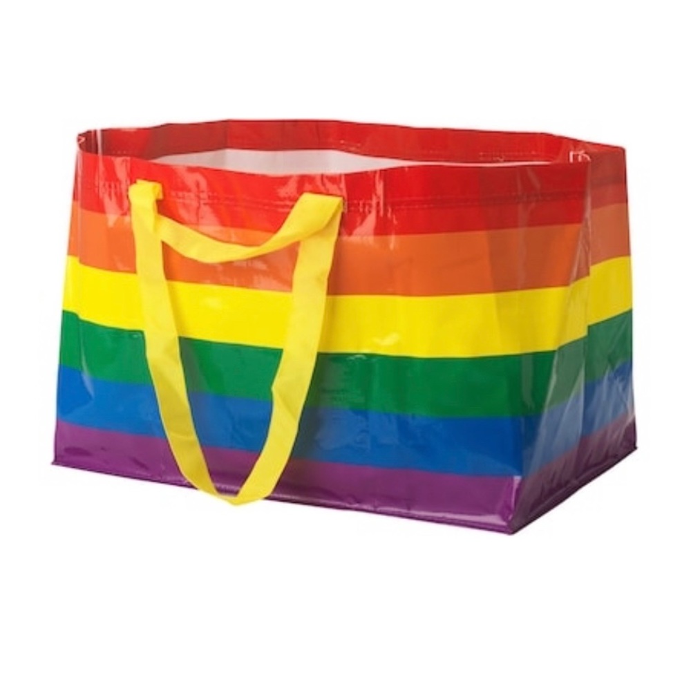 New IKEA Rainbow Tote, Large, NWT